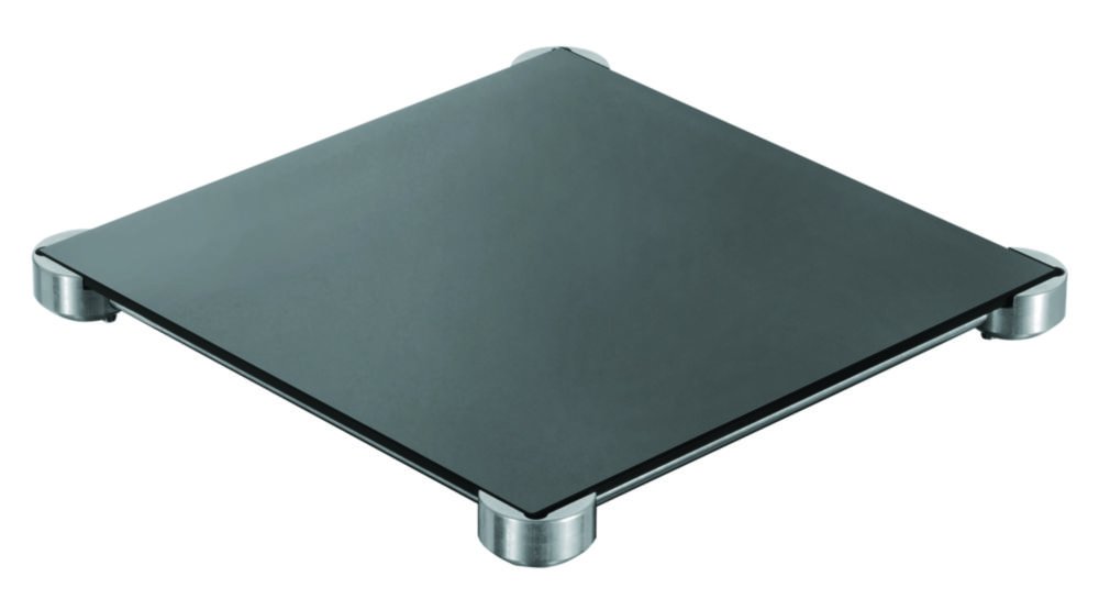 Vierkantfuß mit Glaskeramik-Platte | Breite mm: 120