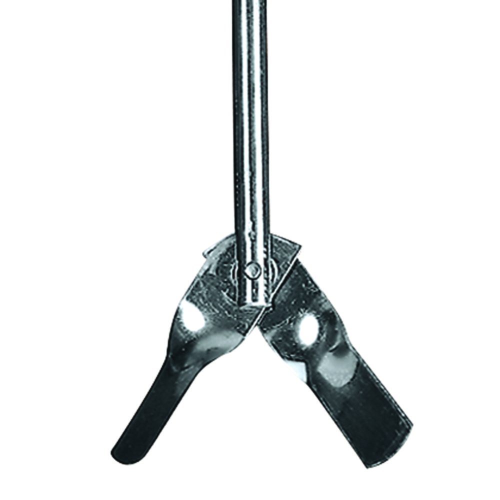 Hélice d'agitateur dépliable, 2-pales, acier inoxydable 1.4305 | Ø agitateur ouvert / fermé mm: 60/15