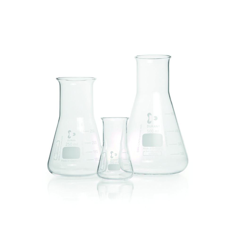 Erlenmeyer flasks, DURAN®, wide neck | Nominal capacity: 100 ml