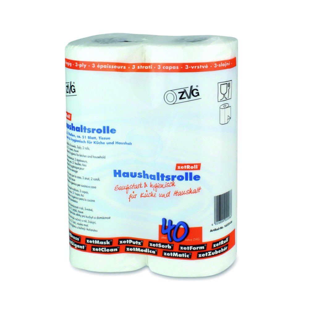 Laboratory Tissues zetRoll®, white, 51 sheets | Type: zetRoll®