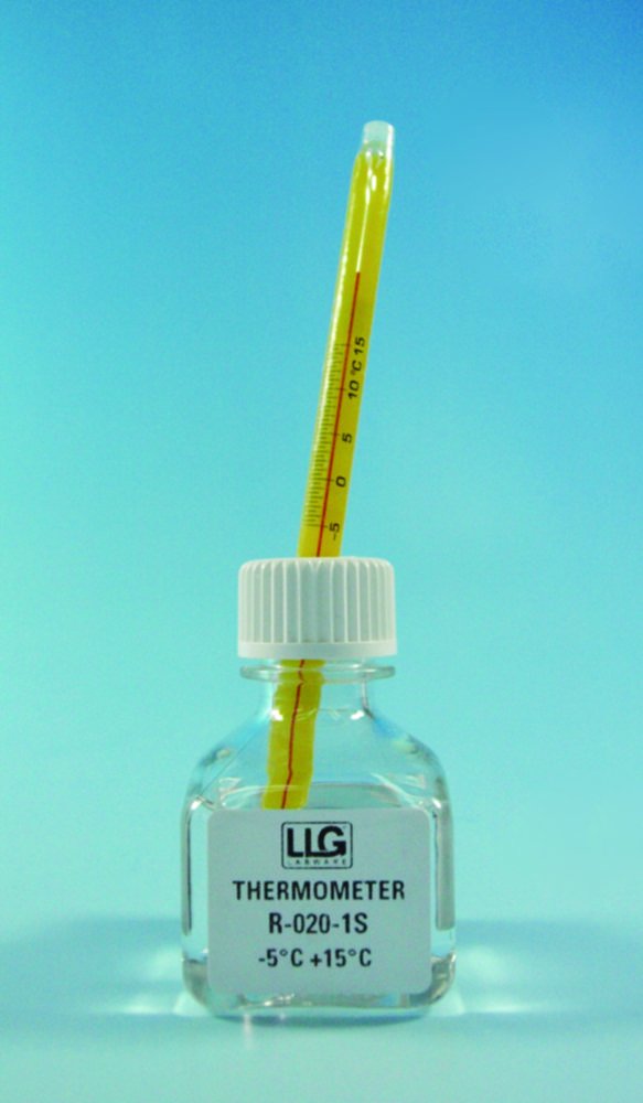 LLG-Exakt-Temp Standard Thermometer mit roter Alkohol-Füllung | Messbereich °C: 18 ... 50