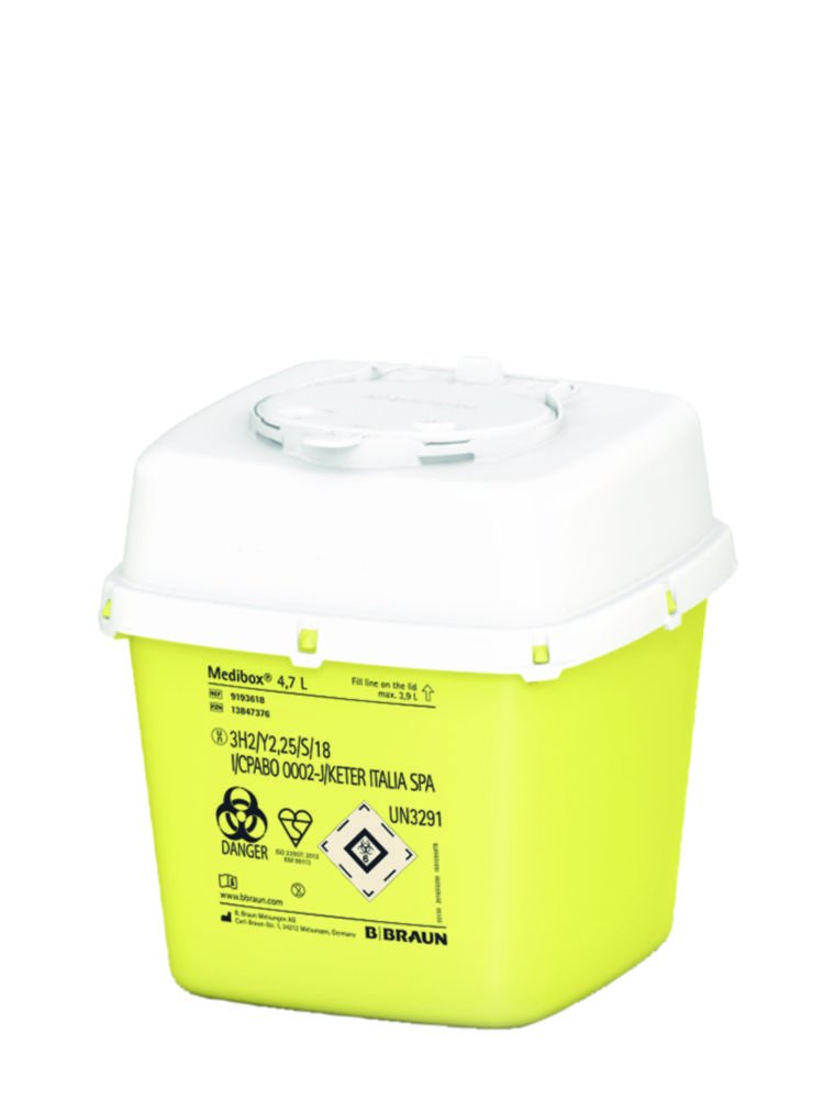 Needles and waste containers Medibox® | Capacity litres: 2,4