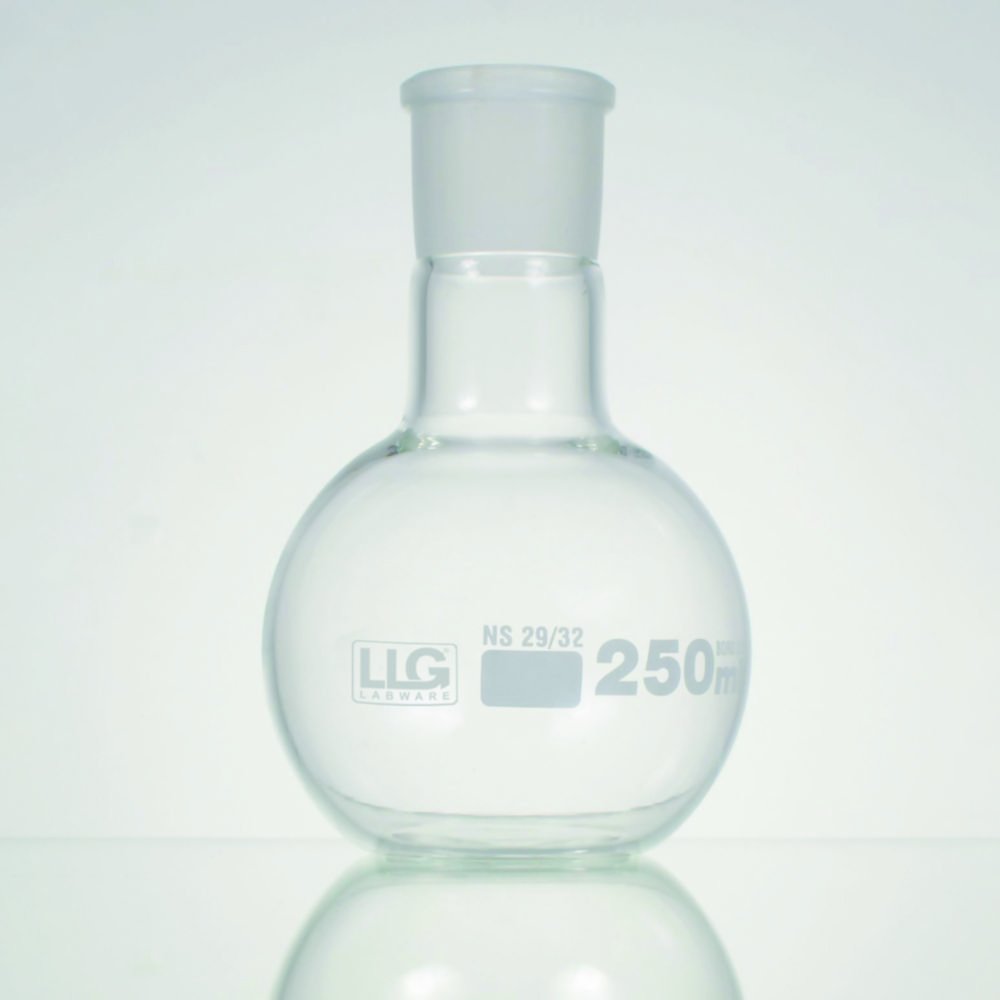 Ballon à fond plat LLG avec rodage normalisé, verre borosilicate 3.3