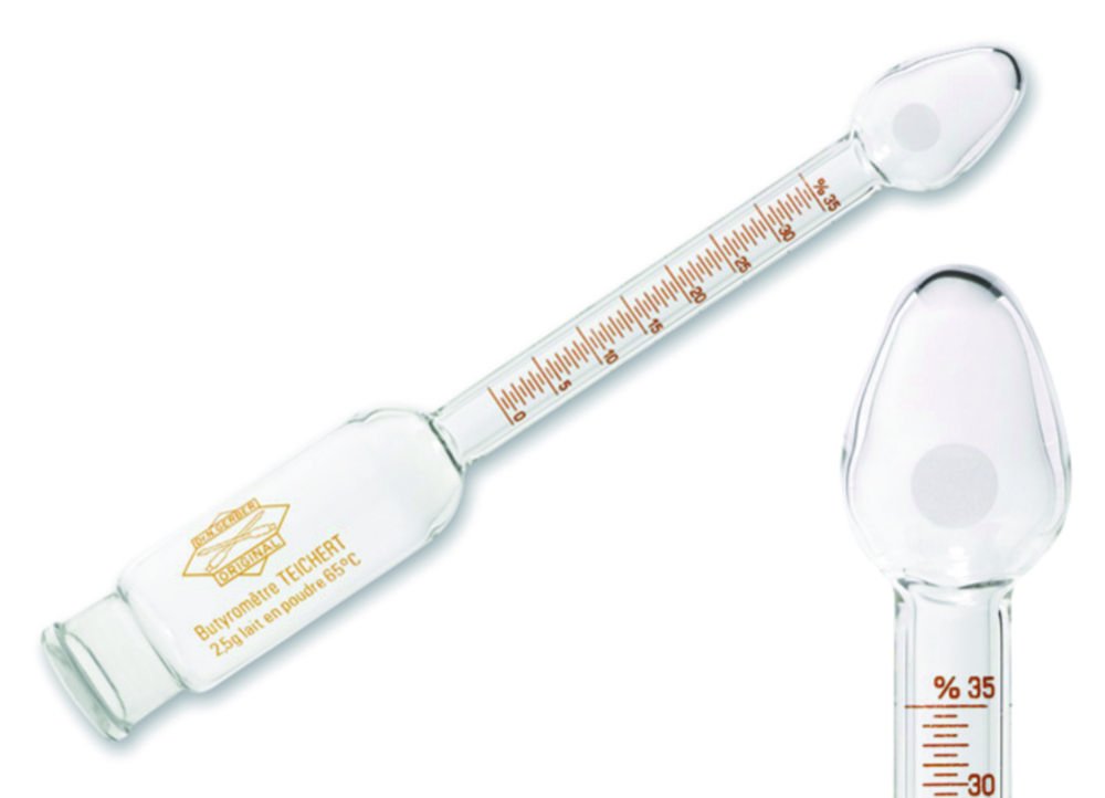 Dry Milk Butyrometer Teichert with Accessories | Fat %: 0 - 70