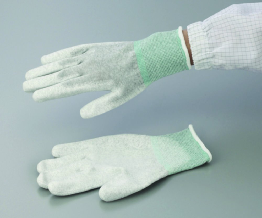 ESD Handschuhe ASPURE, antistatisch, grau, Nylon | Größe: L