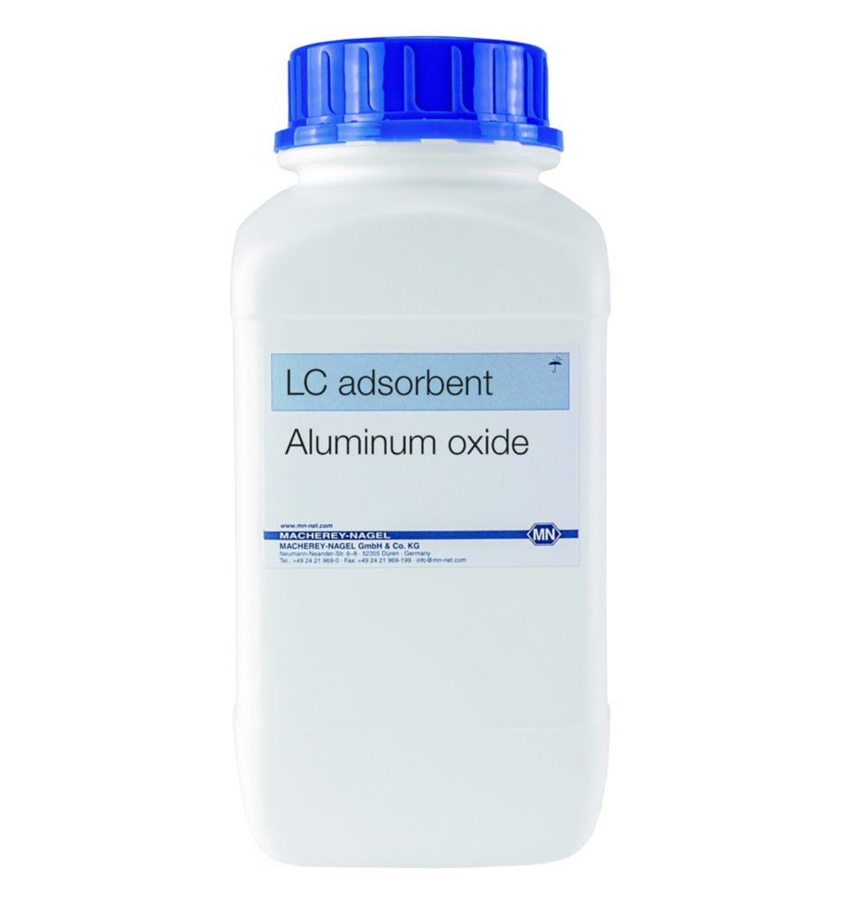Aluminium oxide adsorbents for low pressure column chromatography