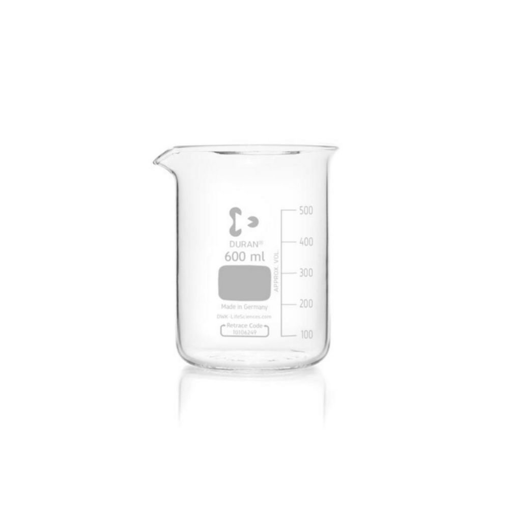 Beakers glass, DURAN®, low form | Nominal capacity: 600 ml