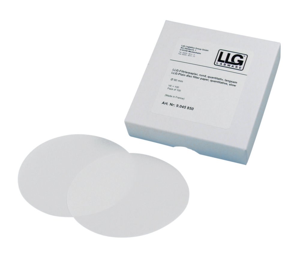 Papier filtre LLG, quantitatif, filtre rond, filtration lente