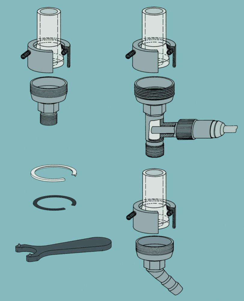 Metalladapter für Heiz- und Kühlschlauchanschluss | Typ: Graphitierte Flachdichtung für Temp. ab +150°C