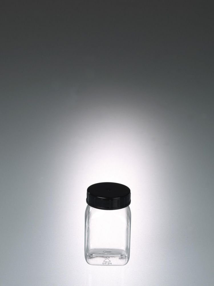 Square wide-mouth containers, PETG | Nominal capacity: 100 ml