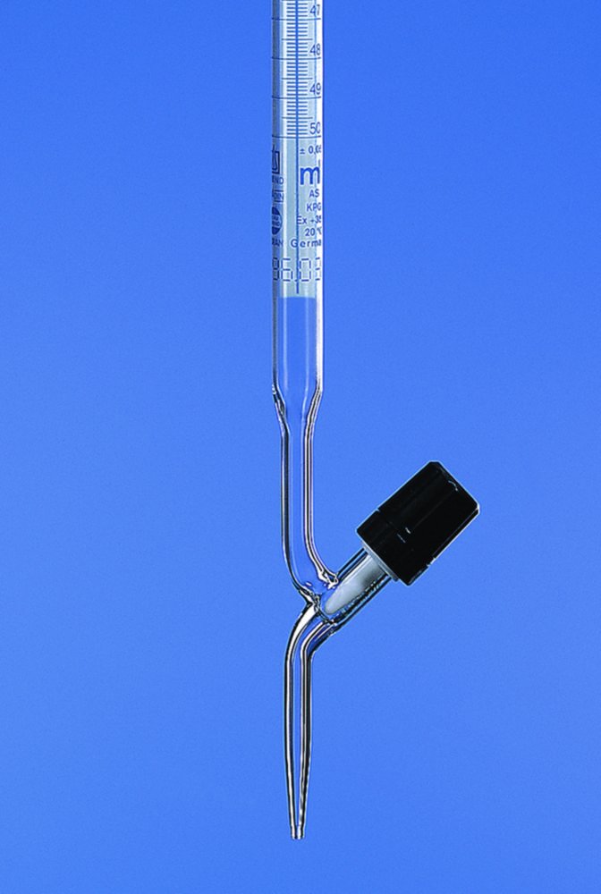 Burettes, with straight valve cock, borosilicate glass 3.3, Class AS | Nominal capacity: 10 ml