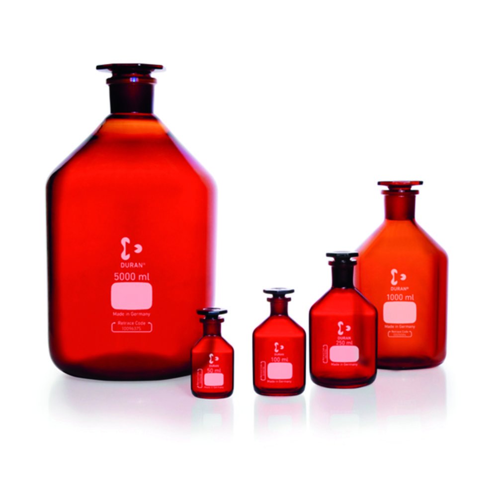 Steilbrust-Enghalsstandflaschen, DURAN®, Braunglas | Nennvolumen: 10000 ml