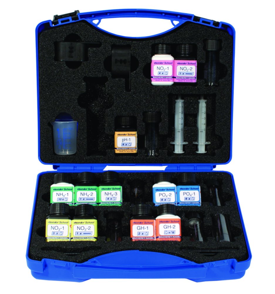 VISOCOLOR® reagent case and photometer | Type: VISOCOLOR® School Analysis kit