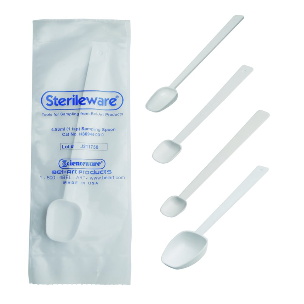 Sampling spoons, PS, sterile | Nominal capacity: 2.46 ml