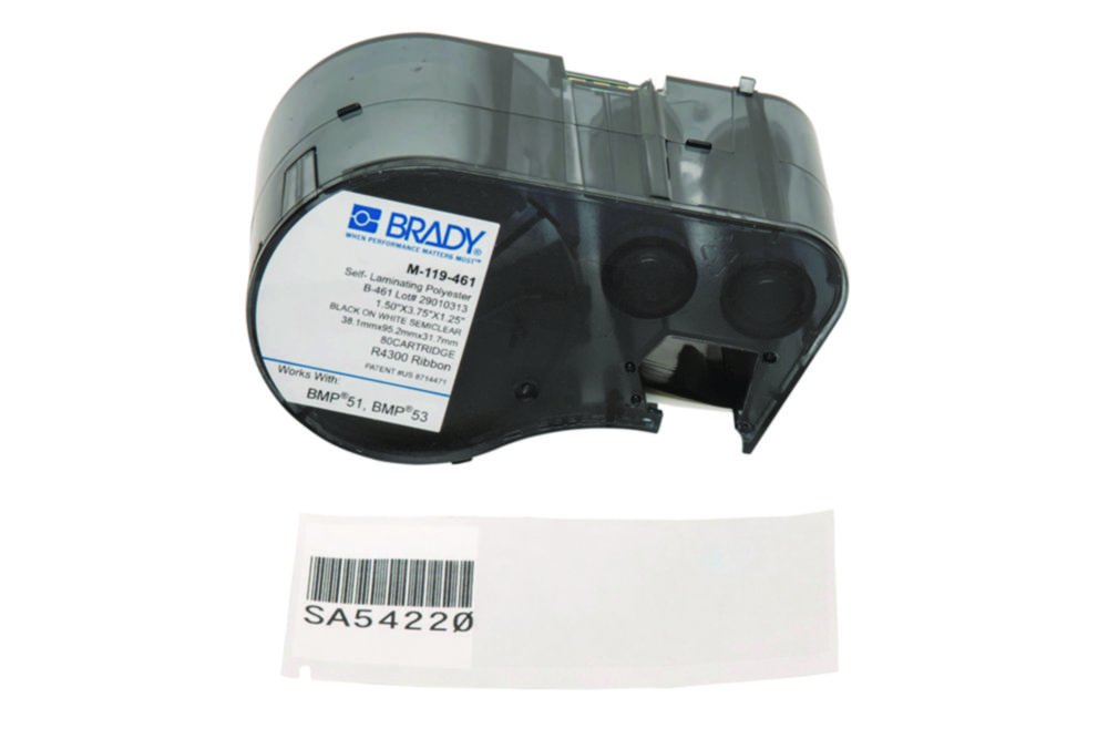 Self-laminating cryo labels with transparent end for label printer BMP®51 | Type: M-119-461