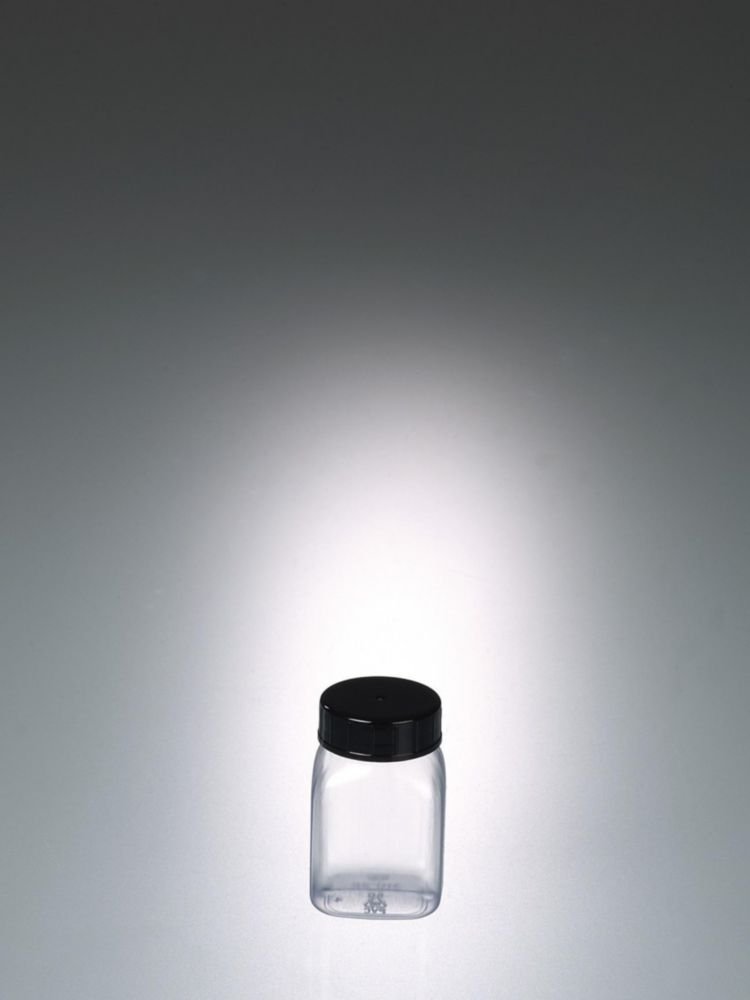 Vierkant-Weithalsdosen, PVC, transparent | Nennvolumen: 50 ml