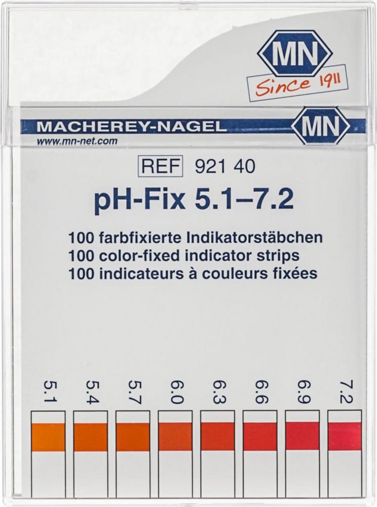 Bandelette spéciale pH Fix | Plage pH: 5,1 ... 7,2