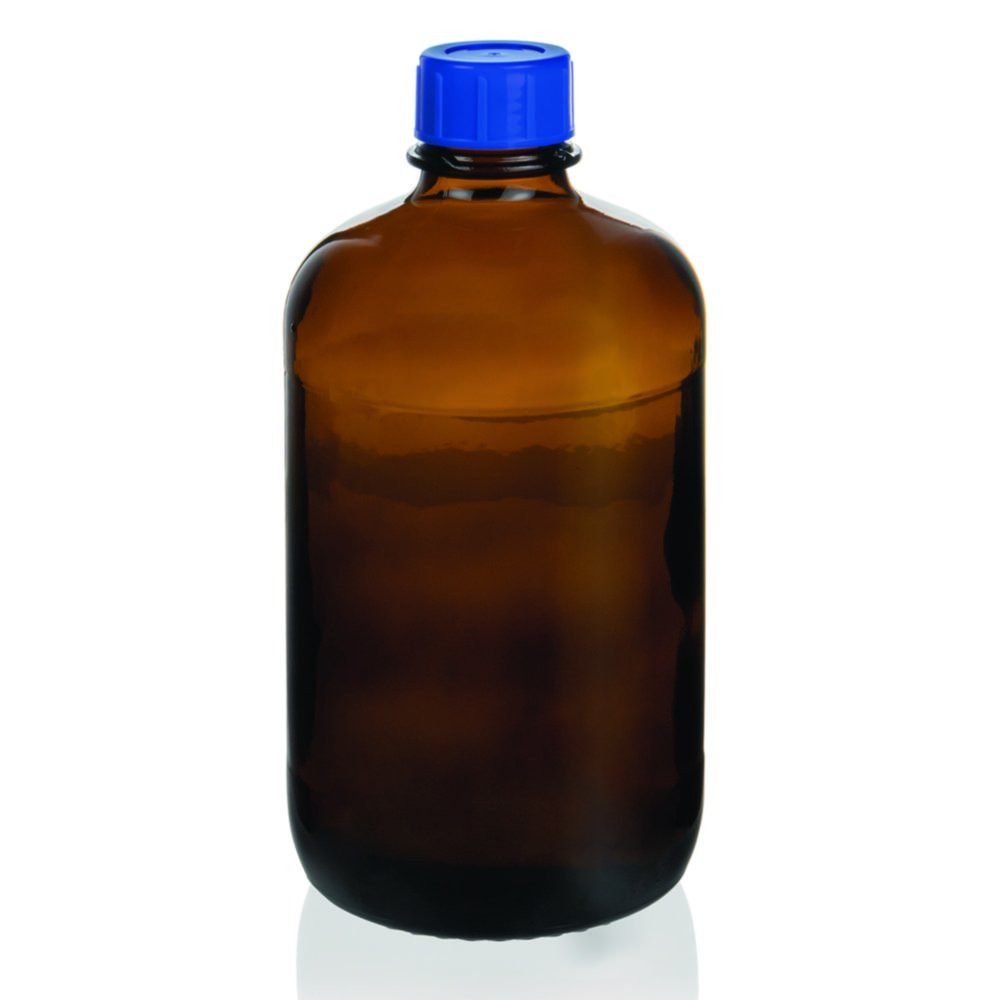 Gewindeflaschen, Natron-Kalk-Glas, beschichtet, braun | Nennvolumen: 2500 ml