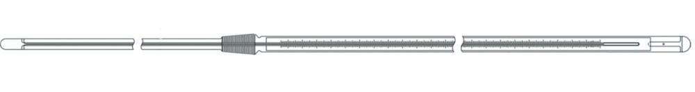 Thermomètre de précision à rodage, type à enveloppe, avec certificat d'étalonnage à l'usine | Plage de mesure °C: -10 ... 150