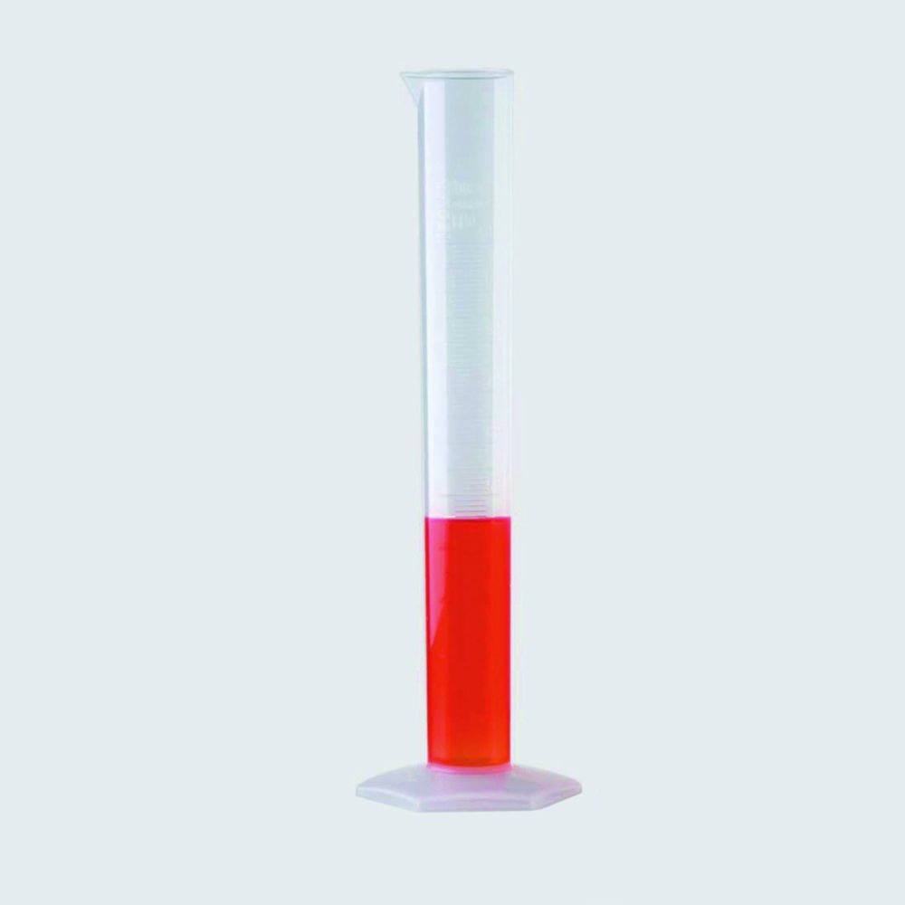 Measuring cylinders, PP, tall form, class B, moulded graduations | Nominal capacity: 250 ml