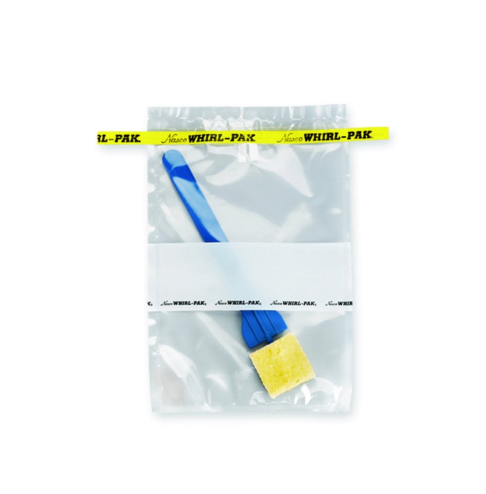 Sacs d'échantillonnage Whirl-Pak® Sponge Probe, avec éponge en cellulose (sèche) et support amovible