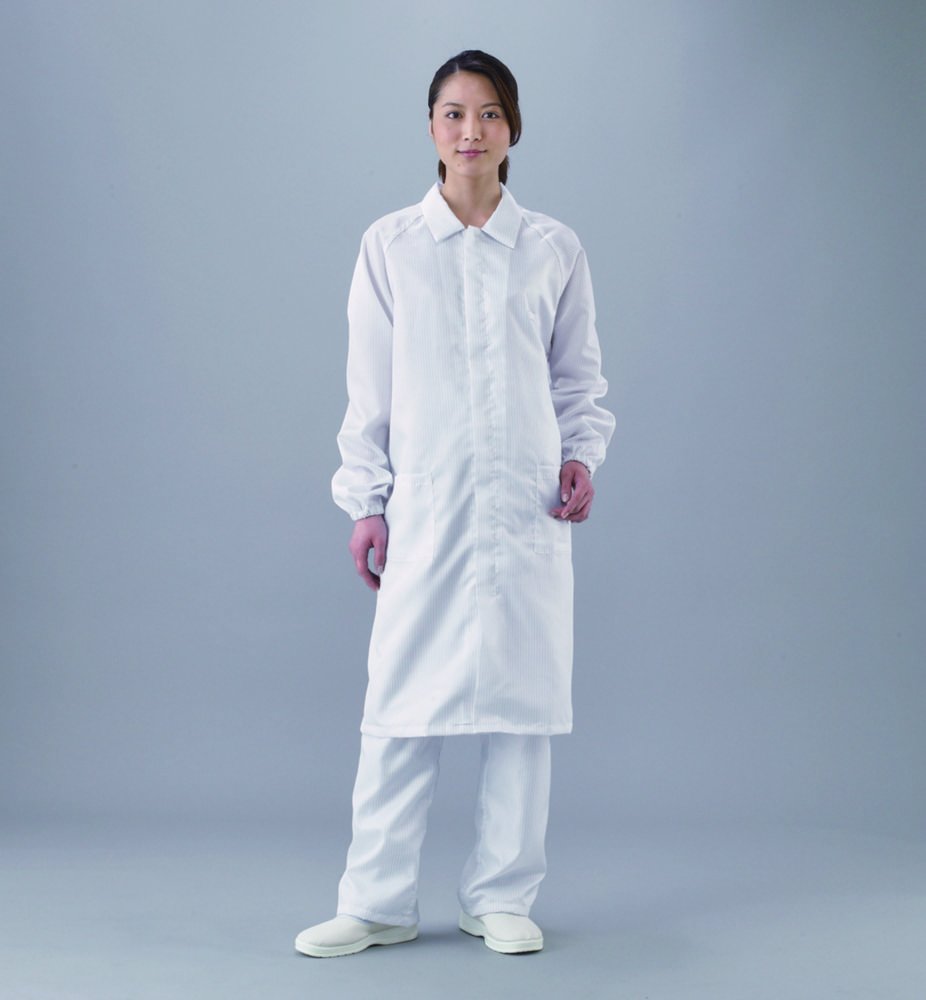 Laboratory coat ASPURE, for cleanroom, Polyester, with zip | Clothing size: M