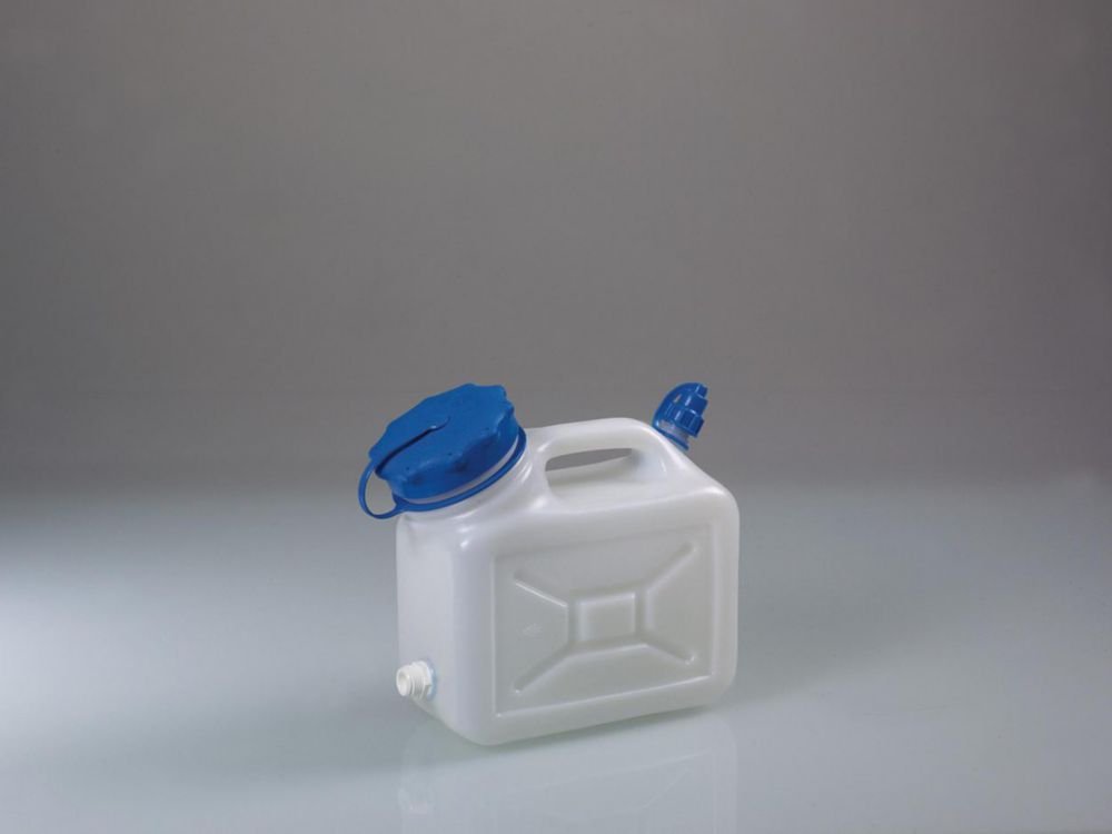 Wide-necked jerrycans, HDPE, with threaded connector and ventilation | Nominal capacity: 5 l