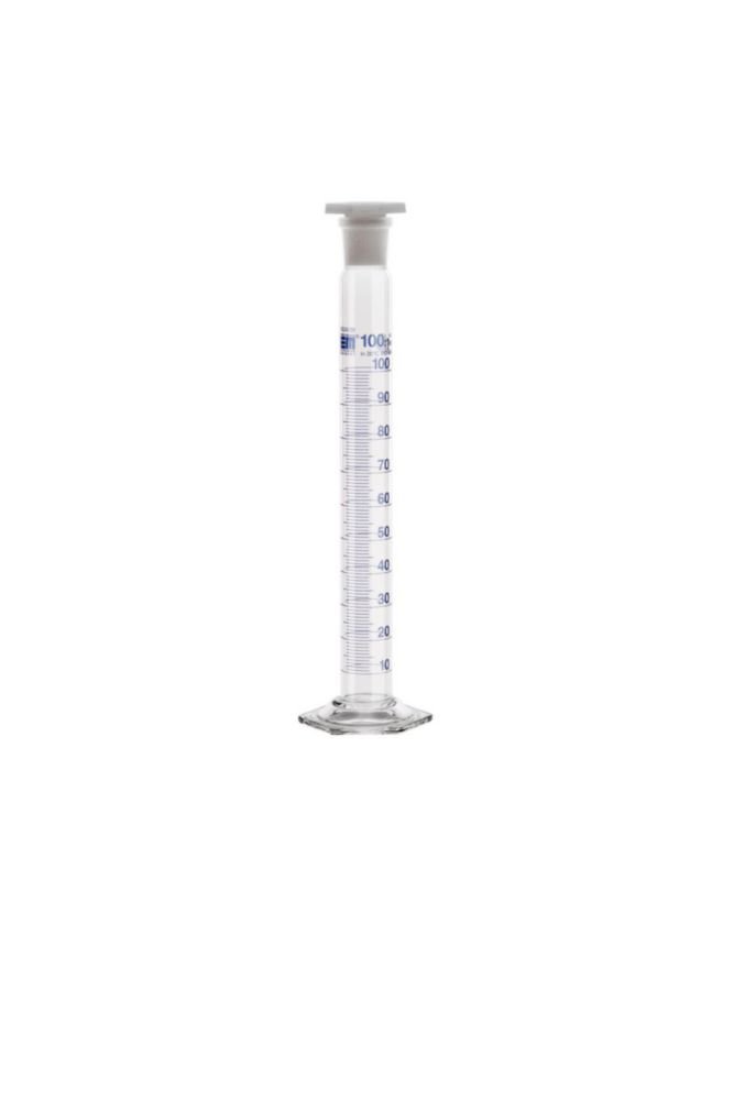 Mischzylinder, DURAN®, Klasse A,  blau graduiert, mit PE-Stopfen | Nennvolumen: 1000 ml