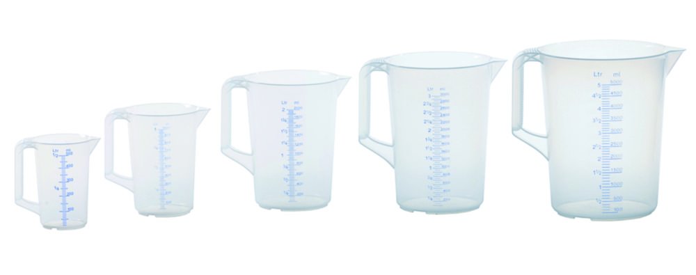 Measuring jugs with closed handle, PP, with two scales | Nominal capacity: 500 ml