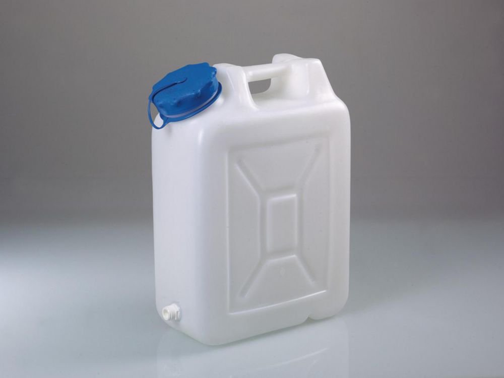 Wide-necked jerrycans, HDPE, with threaded connector | Nominal capacity: 20 l