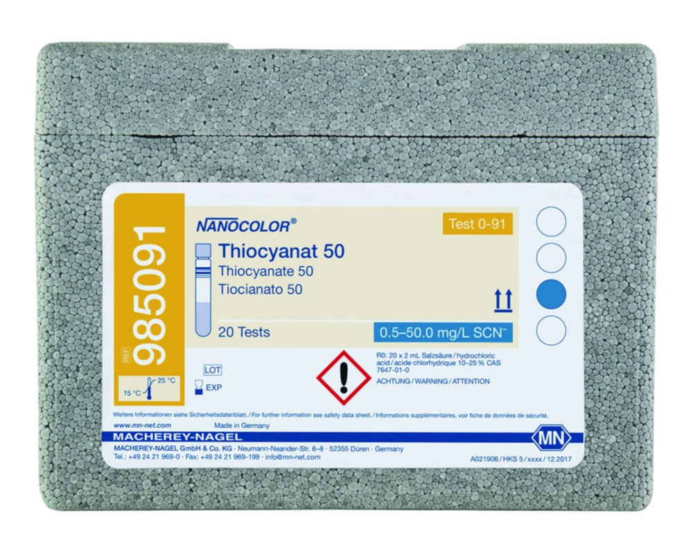 Rundküvettentests NANOCOLOR® Thiocyanat