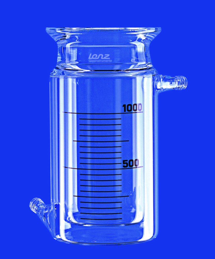 Reaction vessels, cylindrical, with thermostatic jacket | Nominal capacity ml: 100