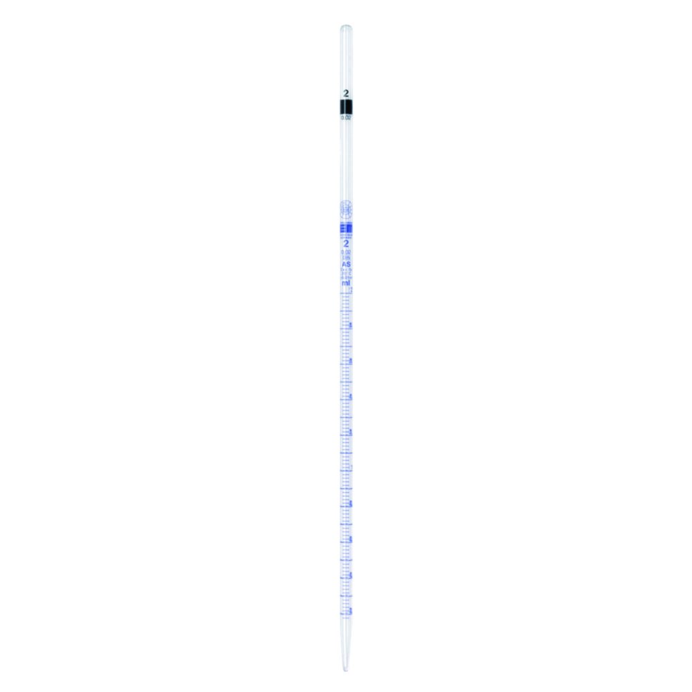 Graduated pipettes, Soda-lime glass, class AS, blue graduation, type 2 | Nominal capacity: 10 ml