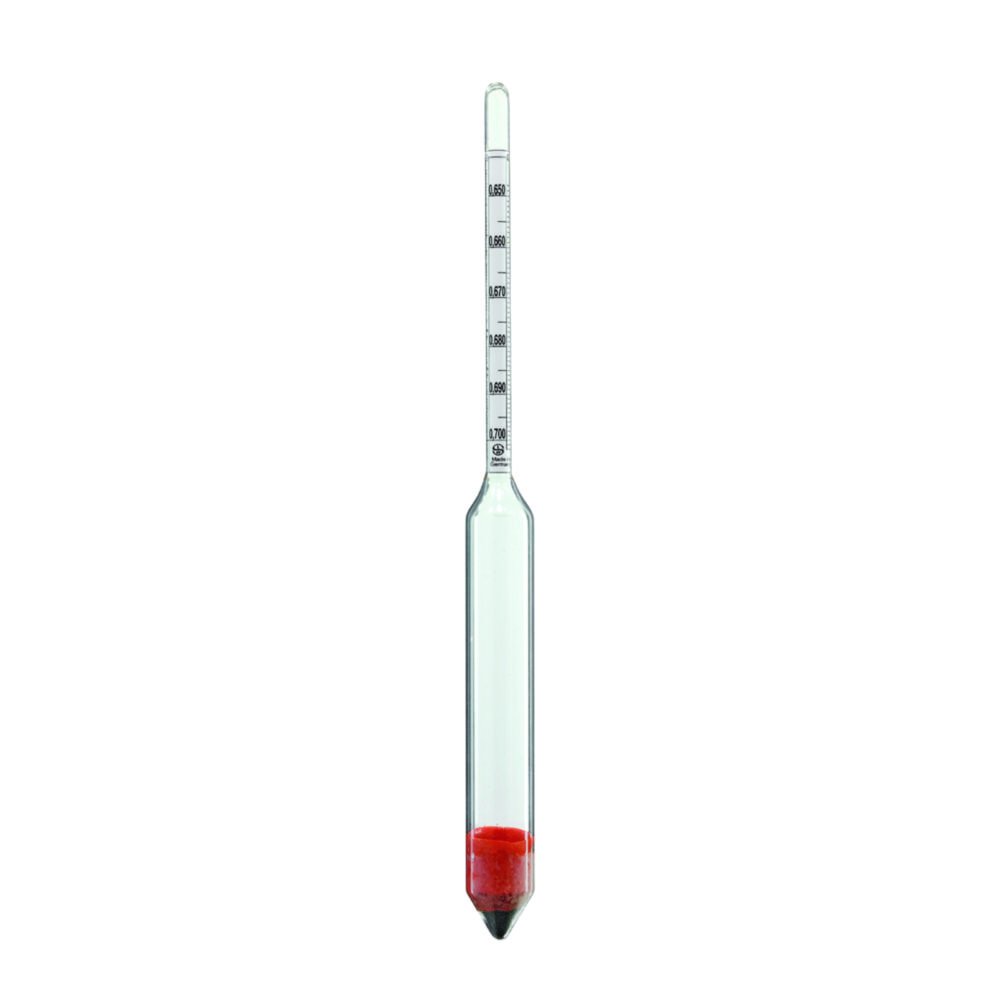 Dichte-Aräometer, ohne Thermometer | Messbereich g/cm3: 1,000 ... 1,250
