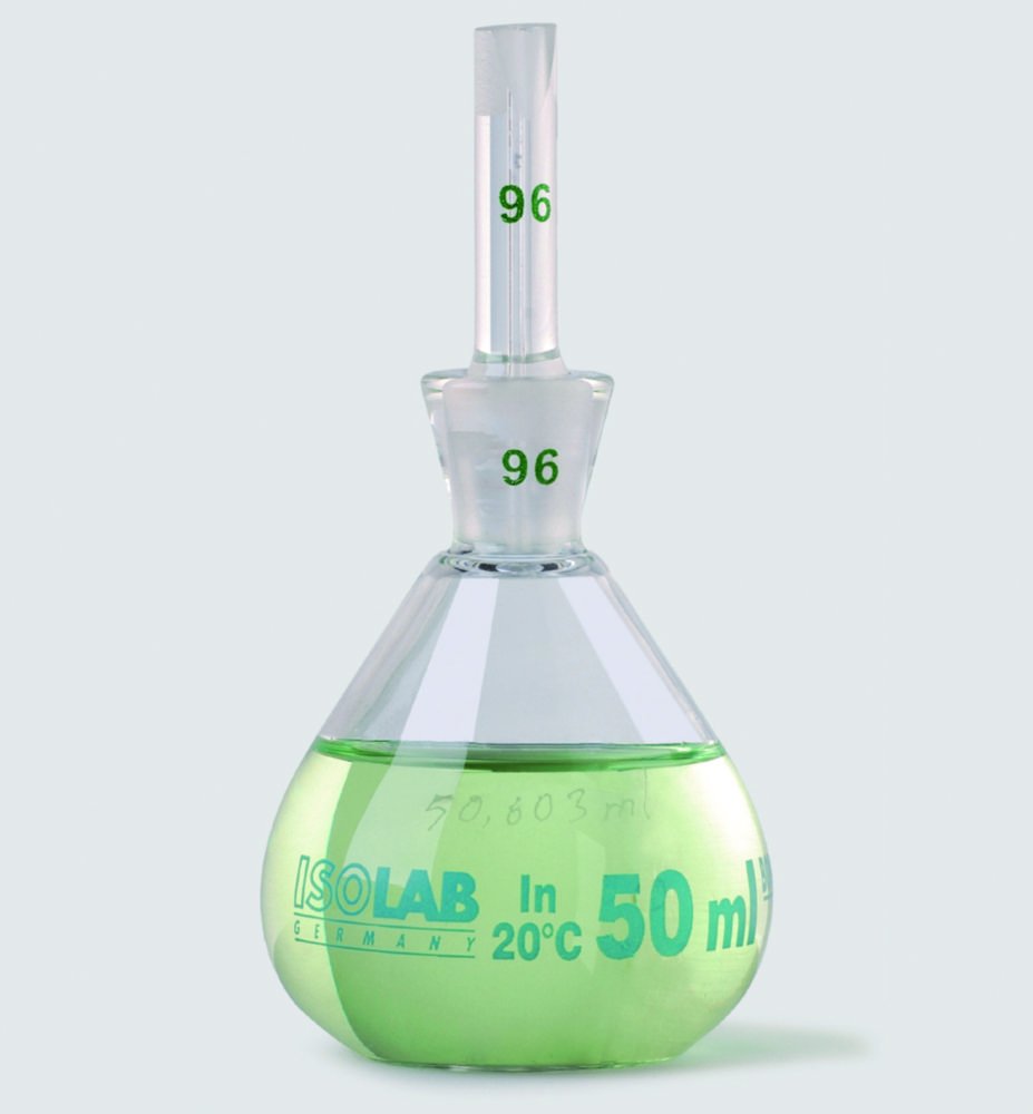 Pycnomètre, en verre borosilicaté 3.3., calibré