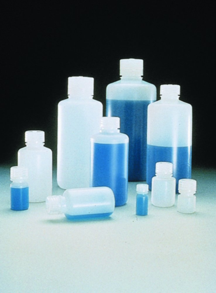Narrow-mouth bottles Nalgene™, HDPE, with screw cap, PP