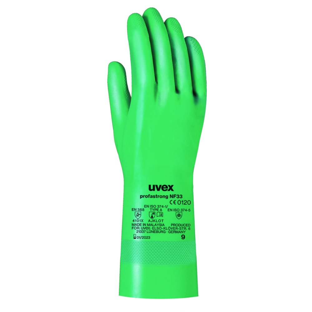 Gants de sécurité chimique uvex profastrong NF33, Nitrile | Taille du gant: 7