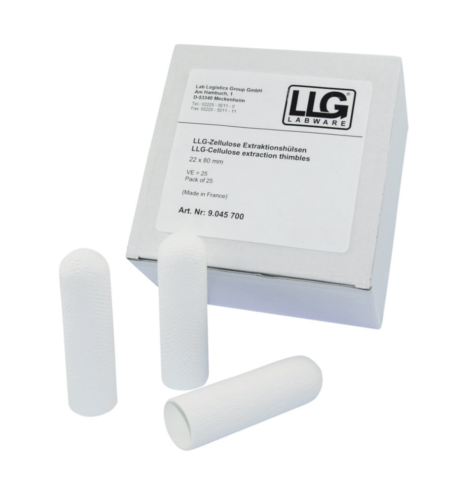 LLG-Extraktionshülsen, Zellulose | Ø mm: 20