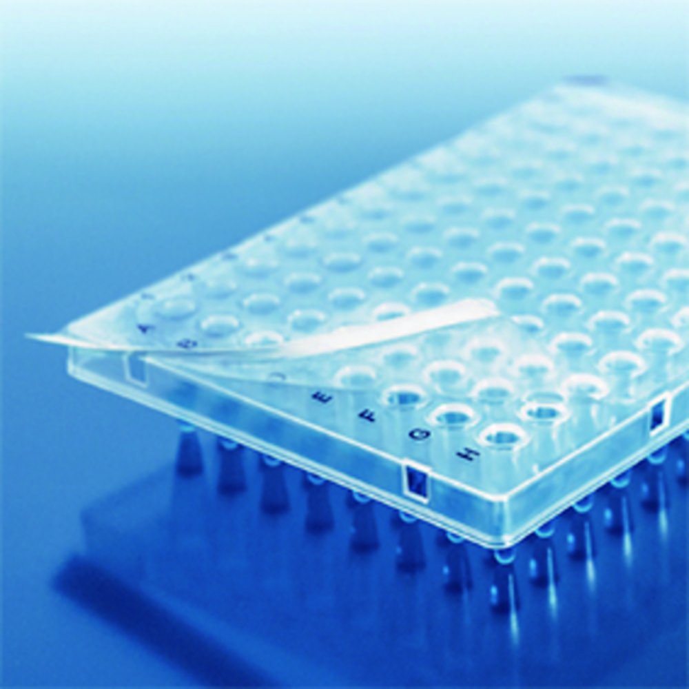 Package plaques PCR haut de gamme BRAND® + feuilles adhésives PCR BRAND® | Nombre de puits: 96
