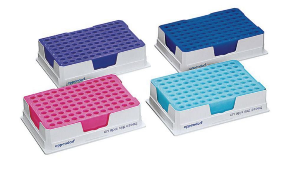 Cryobloc PCR-Cooler | Description: Kit de démarrage cryobloc PCR, 0,2 ml (1 x rose, 1 x bleu)
