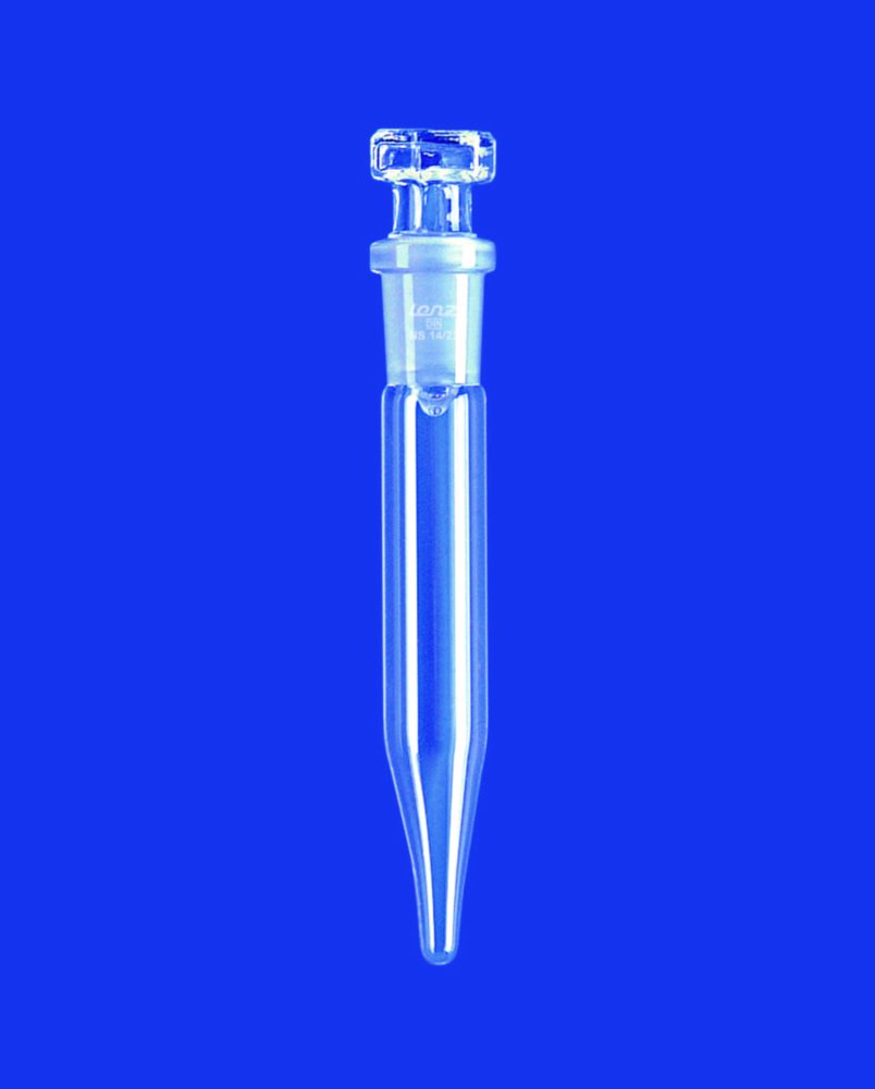 Tube à essai avec rodage et fond conique, en verre DURAN® | Rodage Femelle RN: 14/23