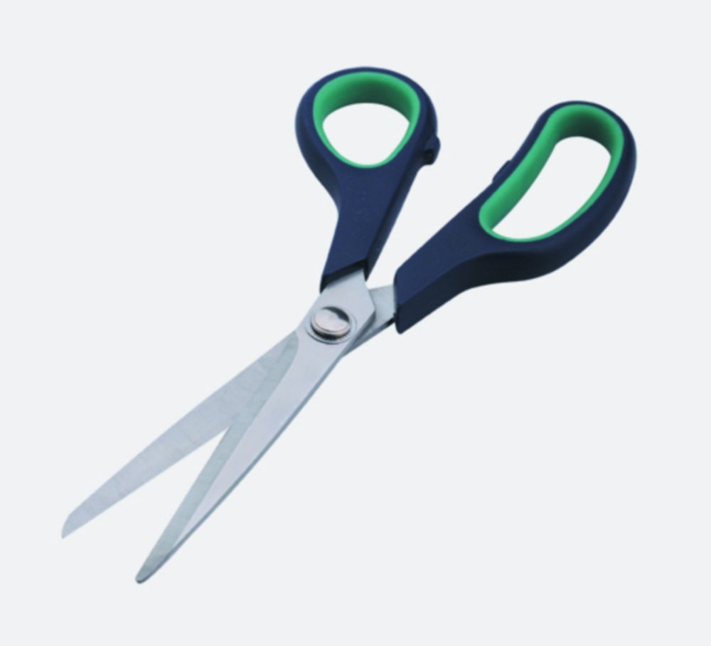 Universal scissors, stainless steel, Plastic handle | Version: Curved