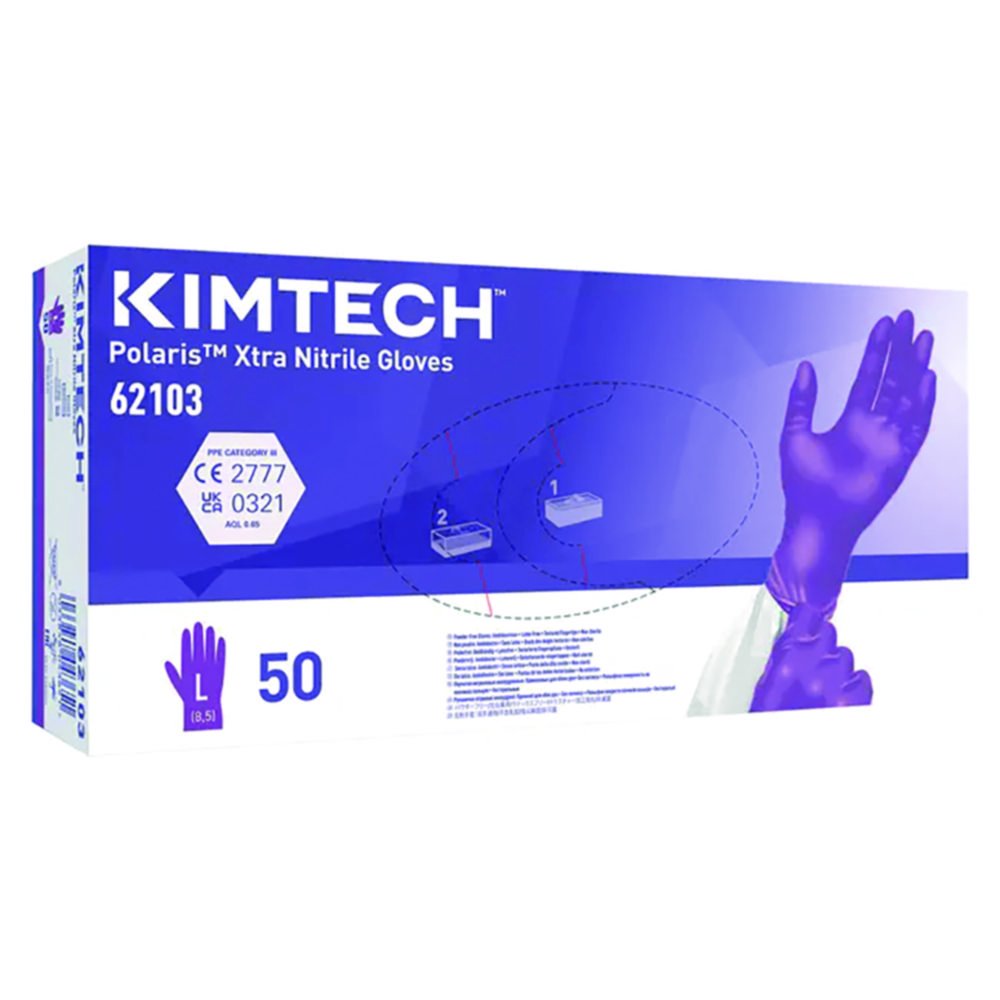 Nitrile gloves Kimtech™ Polaris™ Xtra | Glove size: M (7.5 - 8)