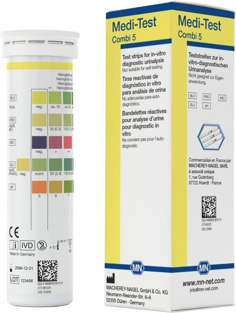 Test strips for Urine analysis MEDI-TEST Combi | Type: Combi 5