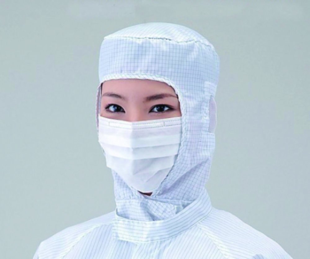 Hoods ASPURE, for cleanroom overalls, Polyester | Colour: white