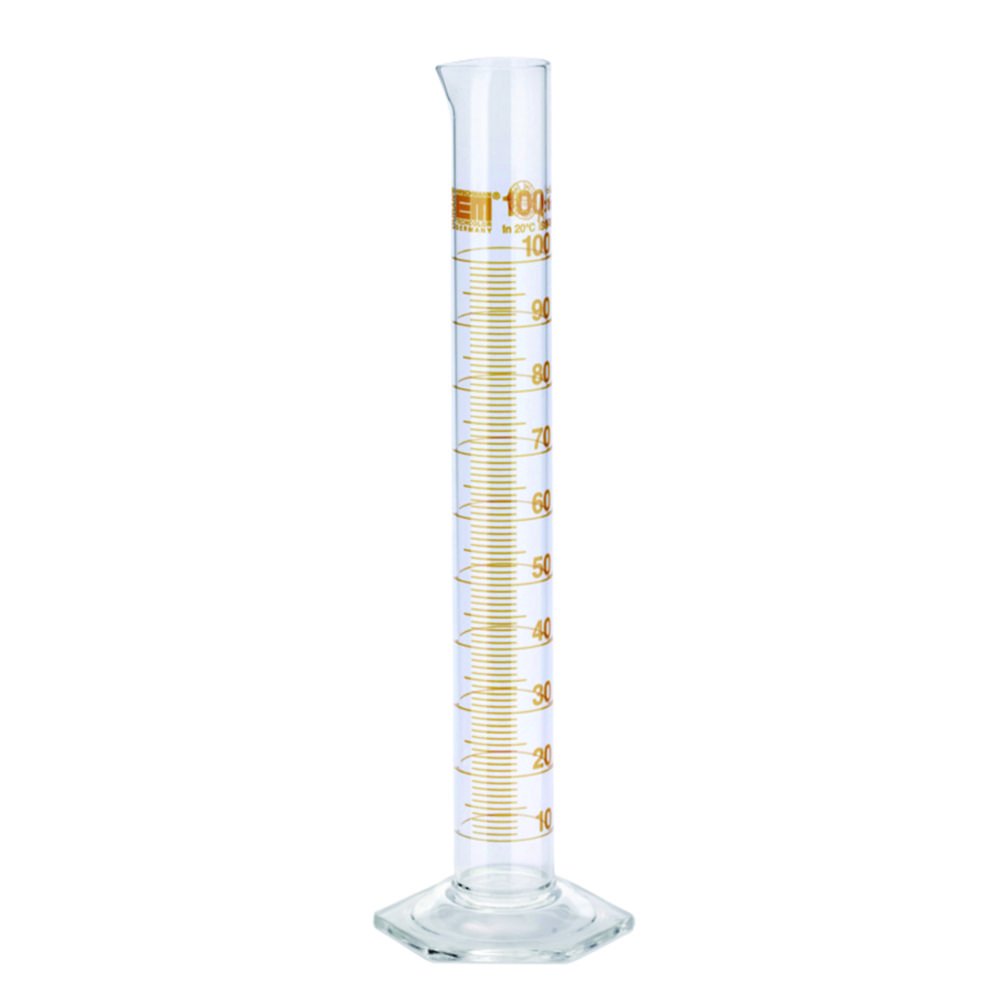 Measuring cylinders, DURAN®, tall form, class A, amber stain graduation