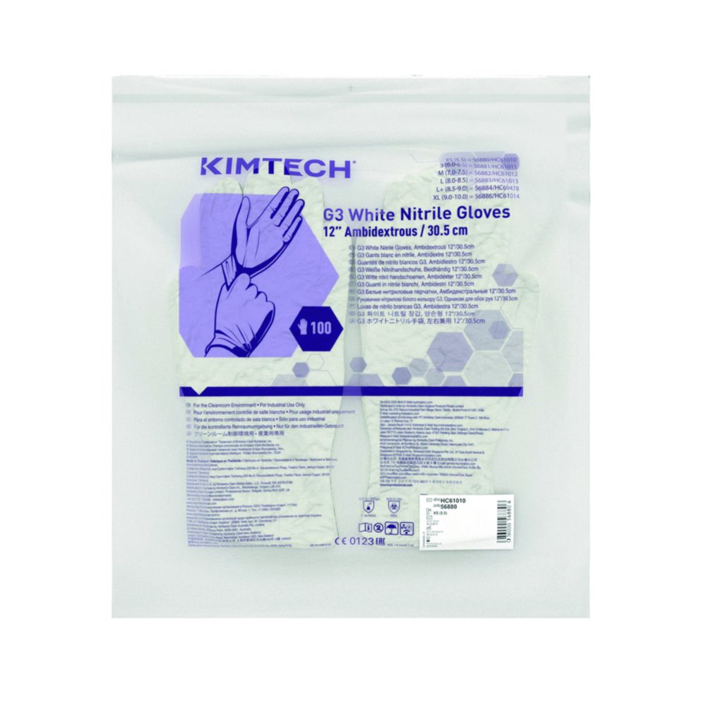 Cleanroom Gloves, Kimtech™ G3, nitrile | Glove size: L