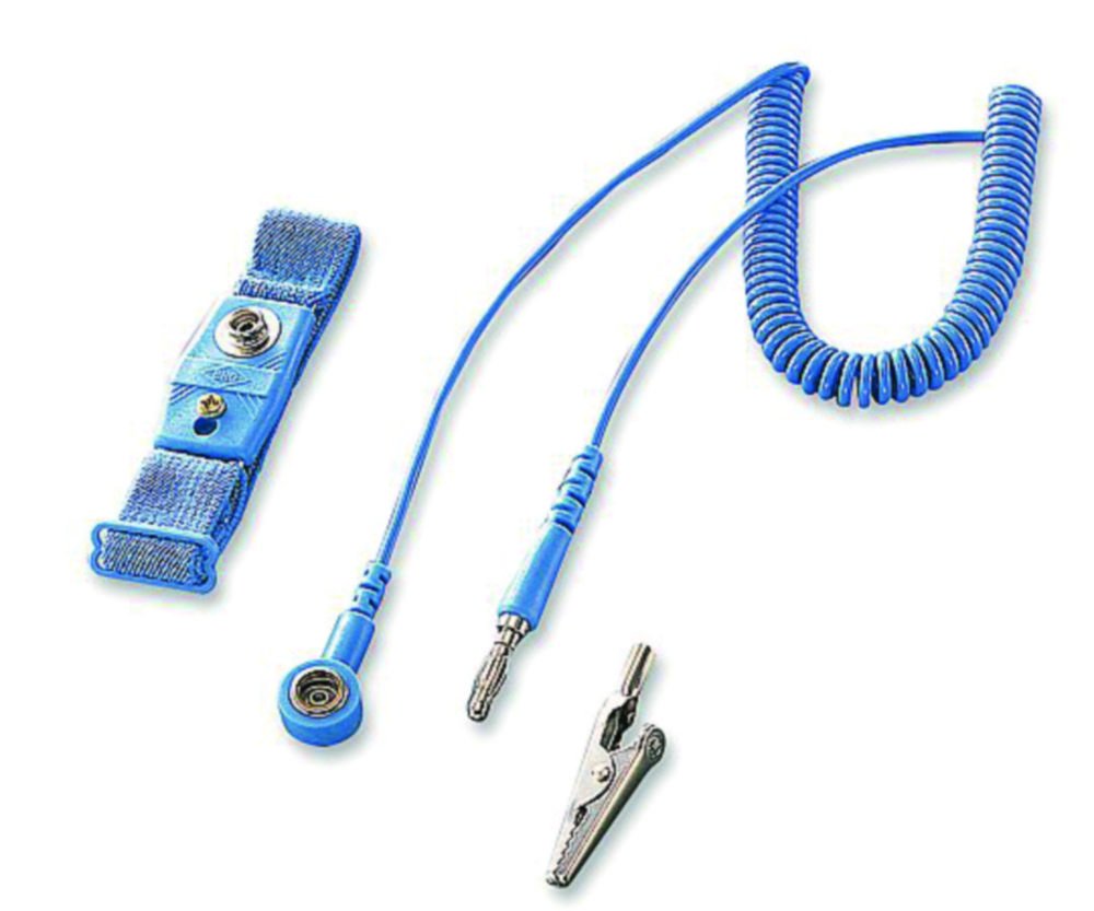ESD-Handgelenkbänder ASPURE, mit Spiralkabel | Kabel m: 1,8