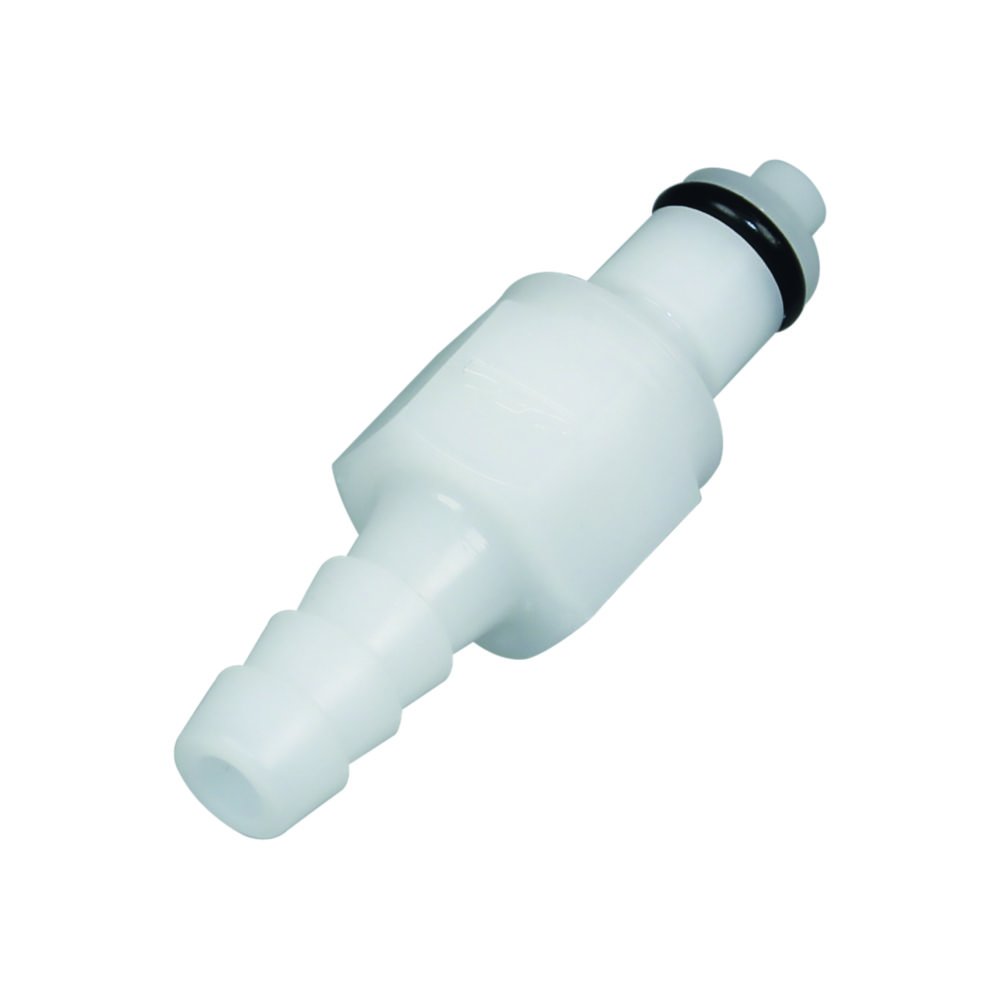 Quick-lock coupling plugs with valve, PMC Series, Acetal | Type: PMCD2404BSPT