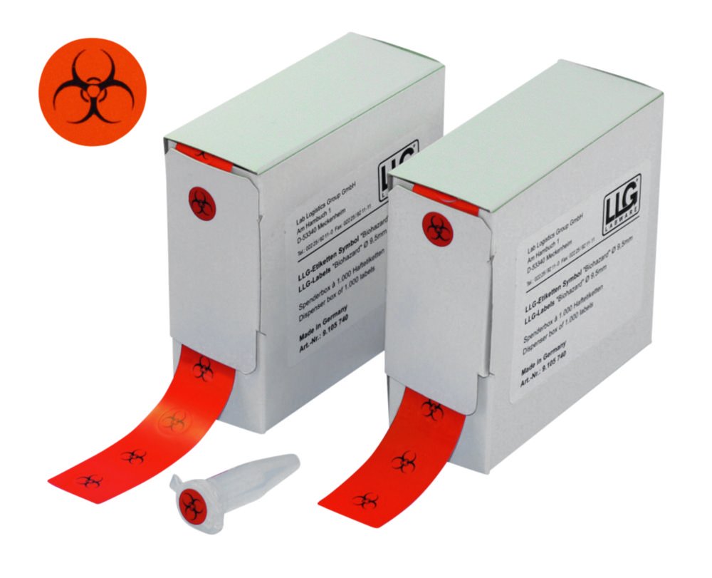 LLG-Labels with "Biohazard" Symbol